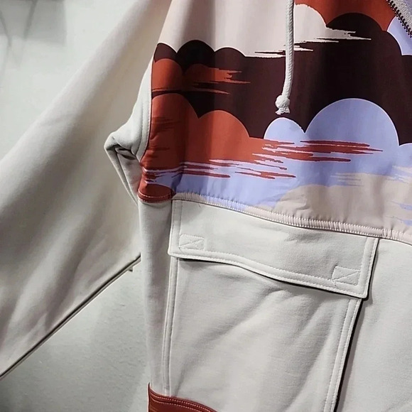 Free People Fp Movement Daybreak Sweater Half Zip Print Pullover NWOT - Size XS - Picture 4 of 6